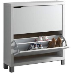 Closet Norte Mueble Zapatero 2 Trampones Kubox Acabado Blanco. Blanco