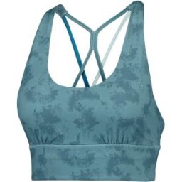 Boomerang Top de tirante cruzado de yoga de mujer . (S) Azul pálido