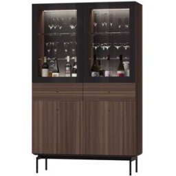 El Corte Inglés Vitrina con 2 puertas y 2 cajones 192 cm alto Qubic New 2.0 . Marrón