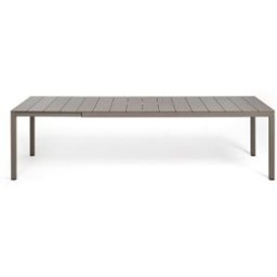 Nardi Mesa de jardín extensible de aluminio Rio . (100 x 210 cm) Topo