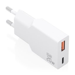 Cargador Aisens Ultra Delgado GaN 20W USB-C PD3.0 QC4.0 USB-A QC3.0