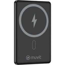 Power Bank Muvit For Change 5000mAh 20W Inalámbrica Negra