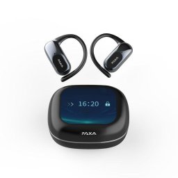 Auriculares Genérica Paxa inalámbricos Bluetooth 5.4 con Cancelación de Ruido y pantalla táctil Negro