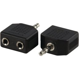 Goobay Duplicador Audio 2x Jack 3.5mm Hembra/Macho Negro