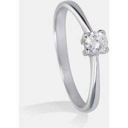 El Corte Inglés Anillo Luzz de oro y diamante solitario. (14) Blanco