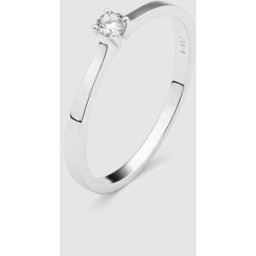 El Corte Inglés Anillo solitario de oro blanco y diamante Diamonds . Blanco