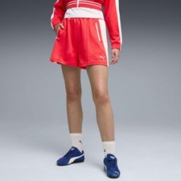 Puma Pantalones cortos Casual de Mujer T7 Relaxed Pintuck . Rojo