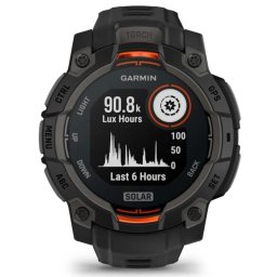 GARMIN Instinct 3 Solar Bluetooth GPS 45mm MIP Negro Unisex Resistencia Agua 10ATM SpO2 Pulsómetro