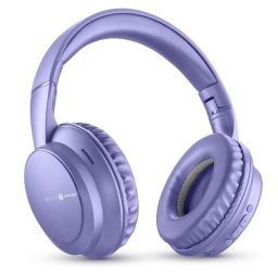 Auriculares Music Sound Boost inalámbricos Bluetooth con 3 modos EQ, micrófono y plegables púrpura