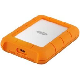 LaCie Disco duro externo portátil Rugged 5TB USB-C naranja. Naranja