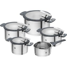 Juego de ollas ZWILLING Simplify Negro/Plata 5 piezas acero inoxidable