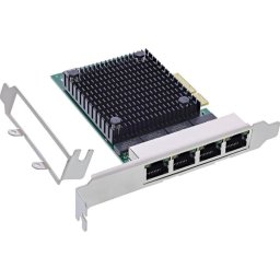 Tarjeta de Red InLine 51127A PCIe 2.1 2,5 Gbit/s RJ-45 Pasiva 4 Puertos