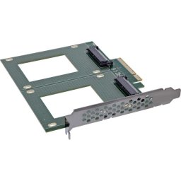 Tarjeta de Interfaz InLine 76660P PCIe 3.0 U.2 64 Gb/s NVMe Dual SSD