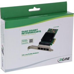 Tarjeta de Red InLine 51127E PCI Express 4 Puertos Gigabit Ethernet VLAN EEE