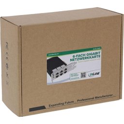 Tarjeta de Red InLine 51127C PCI Express 6 Puertos Gigabit RJ45 VLAN Jumbo Frames
