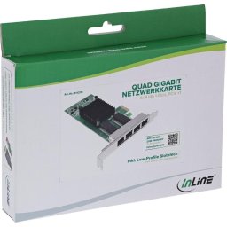 Tarjeta de Red InLine 51127D PCI Express Mini Card 1 Gbit/s 4 Puertos RJ45