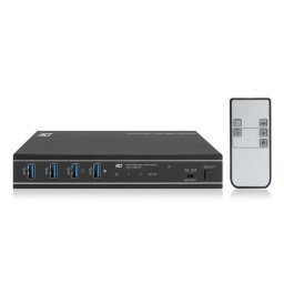 Conmutador KVM ACT AC7922 USB-C/HDMI 4K a 60 Hz de 2 puertos