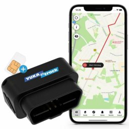 Rastreador GPS Yukatrack YTOBD2GPS Universal SIM única Negro
