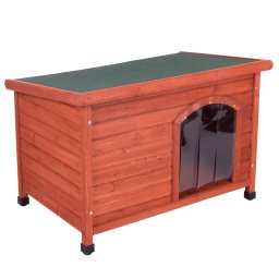 Set completo: caseta de madera Woody con puerta y aislante - S: 85 x 57 x 58 cm (An x P x Al)