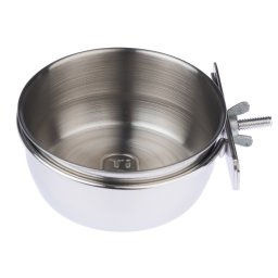 Comedero de acero TIAKI para atornillar - 265 ml / 9,5 cm de diámetro