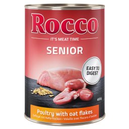 Rocco Senior 12 x 400 g - Pack Ahorro - Ave y copos de avena