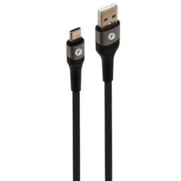 Cable USB Fonestar USB-CA Tipo-C a USB-A 1m 480Mbps 100W Nylon Negro
