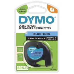 Cinta Dymo LT 12mm x 4m Negro/Azul para LetraTag