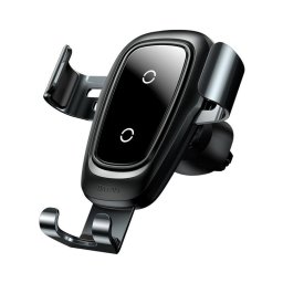 Baseus Soporte Coche Negro con Cargador Inalámbrico