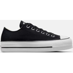 Converse Zapatillas casual de mujer Chuck Taylor All Star Lift Platform Baja Lona . (36) Negro