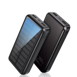 Klack Powerbank Solar 30000mah Cargador Solar Portátil USB-C/MicroUSB