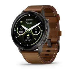 Garmin Venu 4 Bluetooth GPS 45mm AMOLED Negro Correa Marrón Grande Resistencia Agua 5ATM SpO2