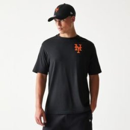 new era Camiseta de hombre New York Yankees MLB Food Graphic. Negro
