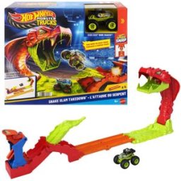 Hot Wheels Pista para coches de juguete Golpe de serpiente Mattel modelos surtidos.