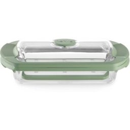 Lékué Estuche de vapor de vidrio con capacidad para 2 personas . Transparente