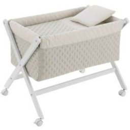 Minicuna Tijera Madera Tender Mint/Blanco 55x87x74cm Cambrass