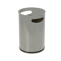 Papelera metalica con asas 101 gris 32x21 cm