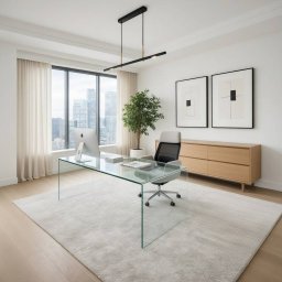 Mesa de cristal curvado 150 x 80 cm