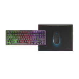 Mars Gaming Mcpwtkl Combo Gaming Inalámbrico Teclado Tkl Frgb Ratón Rgb Alfombrilla Negro Español