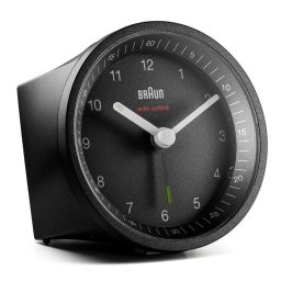 Despertador Braun BC07 analógico con forma redonda y luz amarilla
