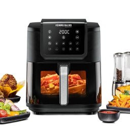 Freidora de Aire Rommelsbacher FRH 1700 8L 1700W con Temporizador y Control Táctil