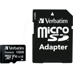 VERBATIM 44085 - Tarjeta de memoria microSDXC de 128 GB, VERBATIM, clase 10