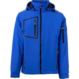 Chaqueta Softshell Payper S01035-P226-09006 Hombre 4XL Azul Navy Royal Blue Capucha Desmontable