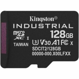 Tarjeta microSD Kingston Industrial 128GB UHS-I U3 V30 resistente agua y temperatura