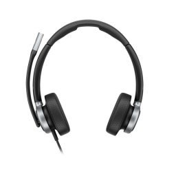 Auriculares Poly Mission 625 con cable USB-C y USB-A, cancelación de ruido, oficina, negros