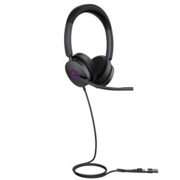 Auriculares Yealink UH48 Dual con cable USB-C/A, Cancelación Activa de Ruido, para Llamadas y Música, Negro