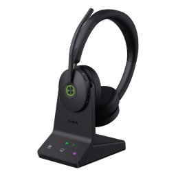 Auriculares Yealink WH68 Teams inalámbricos y con cable Bluetooth para llamadas y música negros con cancelación activa de ruido
