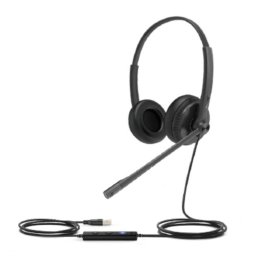 Auriculares Yealink UH34 con cable USB, cancelación de ruido, para oficina y call center, negros