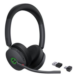 Auriculares Yealink BH74 UC inalámbricos Bluetooth con Cancelación Activa de Ruido, micrófono y USB-C/A, negros