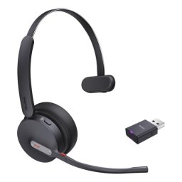 Auriculares Yealink WH64 Hybrid Mono inalámbricos Bluetooth para oficina y Teams negros