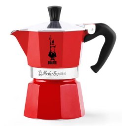 Cafetera Italiana Bialetti 4941 Roja 1 Taza Aluminio CE 322 g